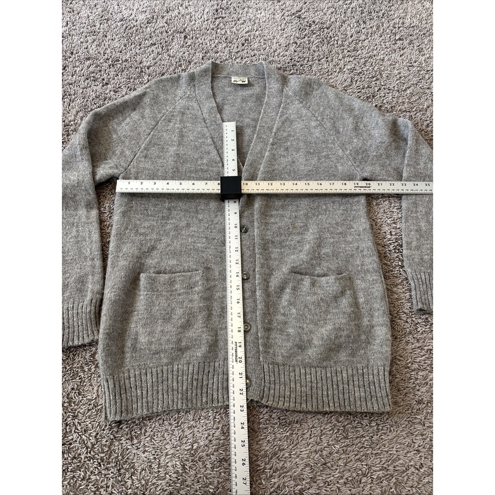 Vintage‎ Men's Alpatex Peru Alpaca Grandpa  Sweater Cardigan V Neck Gray Size M - Picture 7 of 8